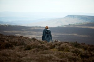Jane walking on the moors (Jane Eyre 2011 movie)
